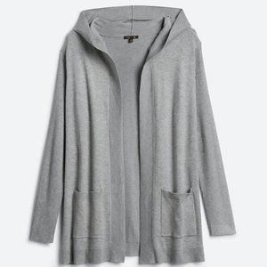 LETY & ME Adelie Hooded Rib Sleeve Cardigan